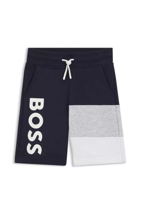 Kids' logo loungewear shorts in a cotton blend