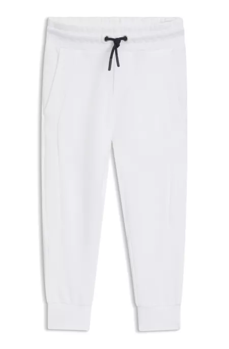 Kids' logo-badge tracksuit bottoms in a cotton blend