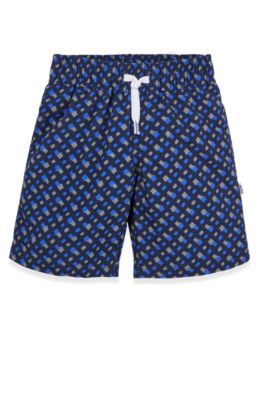 LV Blue Patterned Fight Shorts