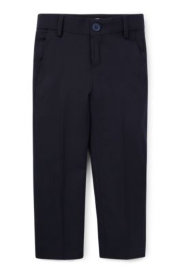 Kids' regular-fit suit trousers stretch wool