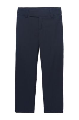 'J24V07' | Boys Wool Dress Pants, Dark Blue