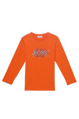 'J25987' | Cotton Logo T-Shirt, Orange