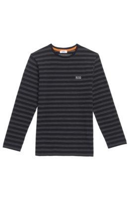 BOSS 'J25A37' Boys Cotton Long Sleeve T-Shirt Black