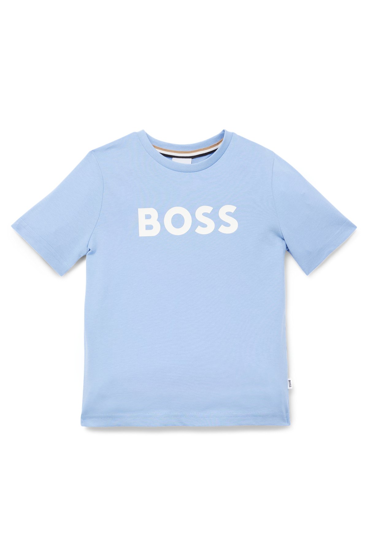 Kids' T-shirt in with logo print, Light Blue