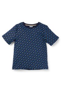Kids' T-shirt in with monogram print, Dark Blue