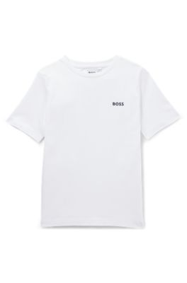 Kids regular fit T shirt in cotton with logo print