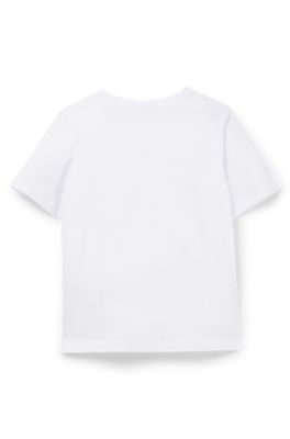 Kids' logo-print T-shirt in cotton jersey, White