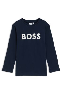 BOSS Kidswear logo-print long-sleeve top - White