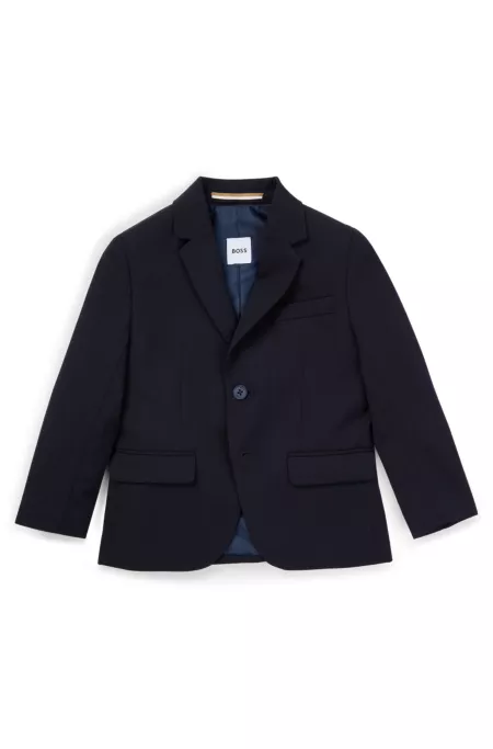 Kids' suit jacket in stretch wool with signature lining