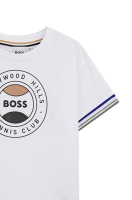 Kids' T-shirt and shorts set with branding, Patterned