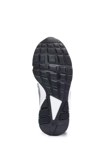 Kids' branded-strap trainers in mixed materials