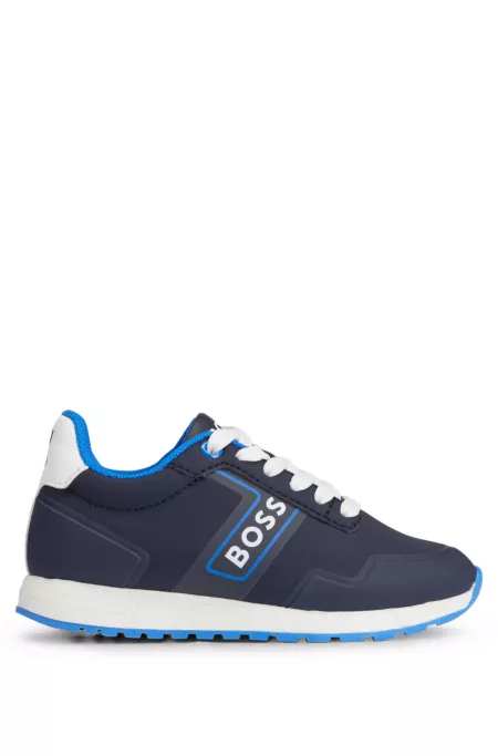 Kids’ lace-up trainers with logo details