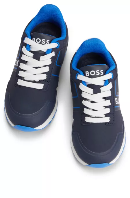Kids’ lace-up trainers with logo details