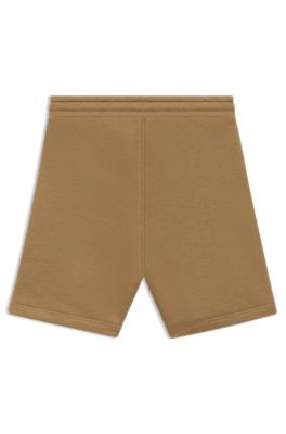 Kids' logo-print shorts in a cotton blend, Brown
