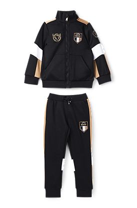 Kids' tracksuit with signature colour-blocking
