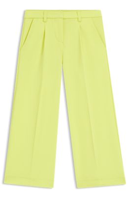 Kids' suit trousers in stretch fabric, Yellow