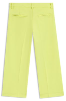 Kids' suit trousers in stretch fabric, Yellow