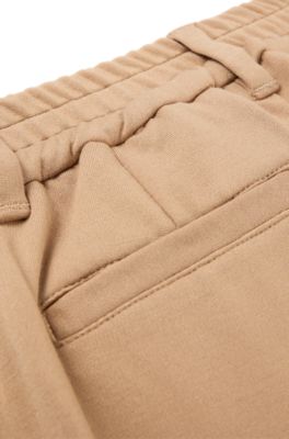 Kids' suit trousers in stretch fabric, Brown
