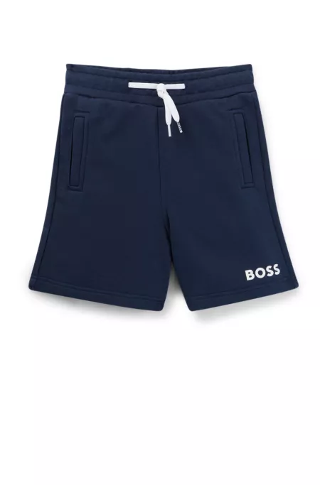 Kids' logo-print shorts in a cotton blend