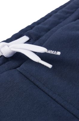 Kids' logo-print shorts in a cotton blend, Dark Blue