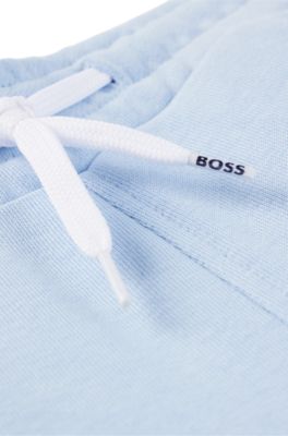 Kids' logo-print shorts in a cotton blend, Light Blue