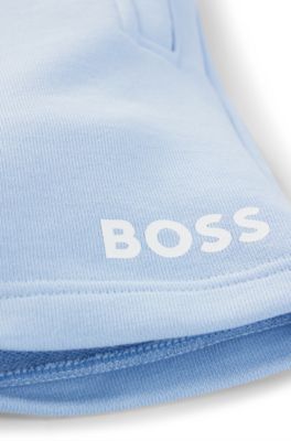 Kids' logo-print shorts in a cotton blend, Light Blue