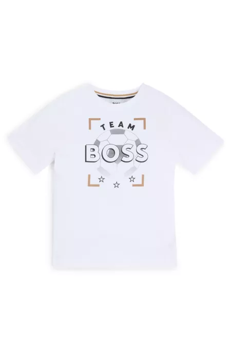 Kids' T-shirt in cotton jersey with logo artwork