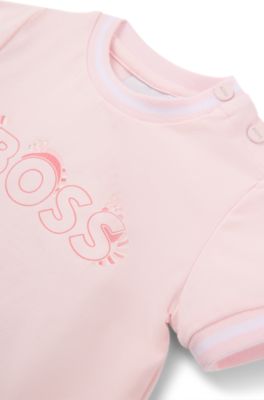 Gift-boxed three-piece tracksuit for babies, light pink