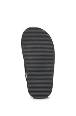 Kids' backstrap slides with branded riptape upper