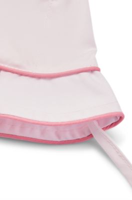 Baby logo-print hat in pink poplin, light pink