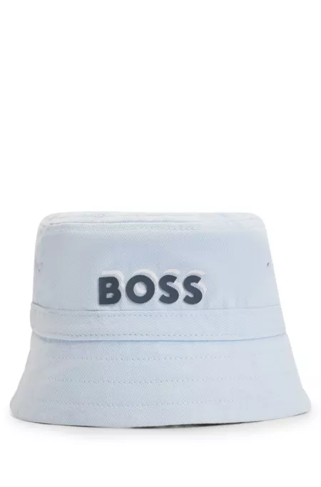 Baby logo bucket hat in cotton twill