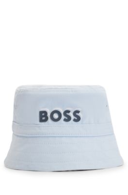 Baby logo bucket hat in cotton twill, Light Blue