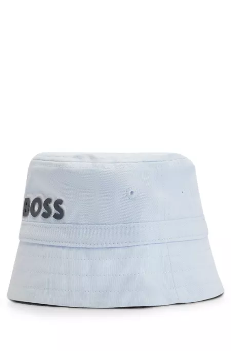 Baby logo bucket hat in cotton twill