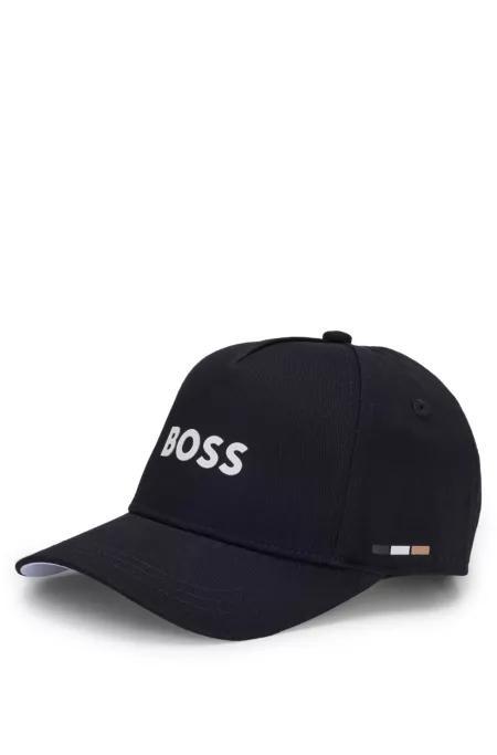 Kids' logo-print cap in cotton twill