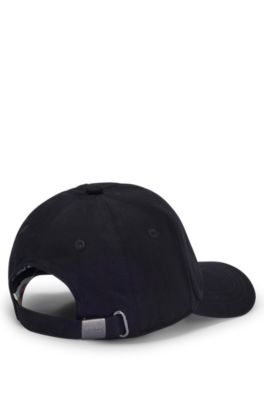 Kids' logo-print cap in cotton twill, Black