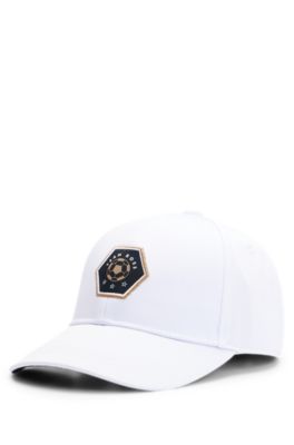 Kids' cap with signature details, White