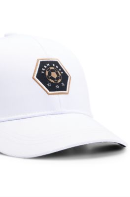 Kids' cap with signature details, White