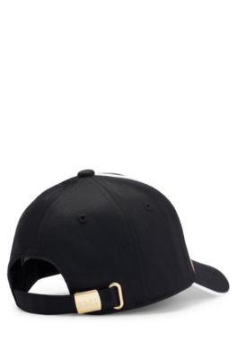 Kids' cap with signature details and colour-blocking, Black
