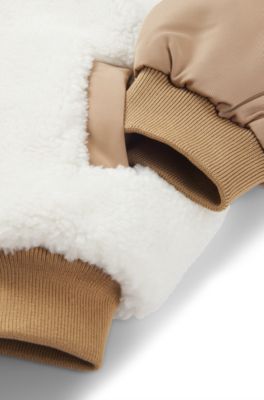 Baby tracksuit with red-panda logo badge, White