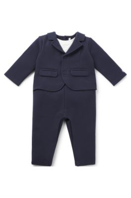 Gift-boxed suit-style three-in-one for babies, Dark Blue