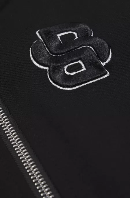 Kids' zip-up cardigan with Double B monogram