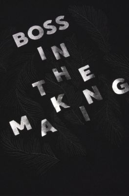 Kids' hoodie dress stretch cotton with signature print