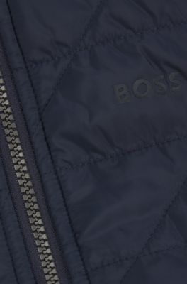 Kids' zip-up jacket with Double B monogram, Dark Blue