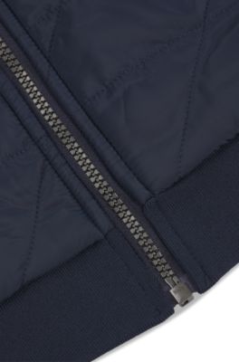 Kids' zip-up jacket with Double B monogram, Dark Blue