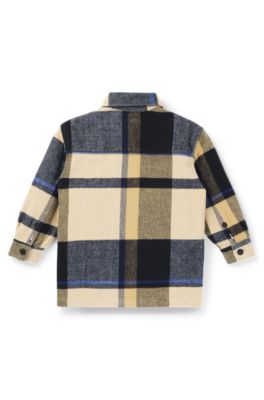 Camisa de algod&oacute;n a cuadros para ni&ntilde;os con bolsillo de la marca, Fantas&iacute;a