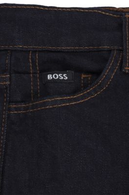 Kids' regular-fit jeans with Double B monogram rivet, Patterned