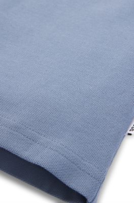 Kids' color-block polo shirt in stretch-cotton piqu&eacute;, Blue