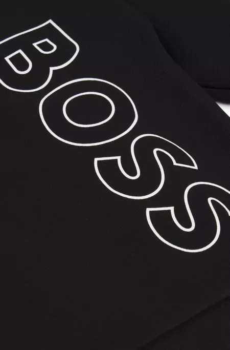 Kids' sweatshirt in fleece with vertical logo