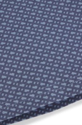 Kids' T-shirt in cotton with all-over monogram print, Blue