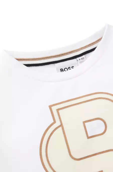 Kids' long-sleeved cotton T-shirt with Double B monogram